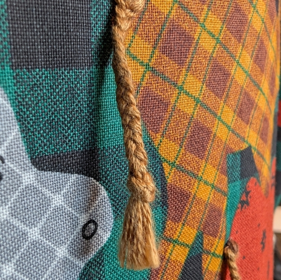 Vintage Handmade Noah Ark Animal 3D Patchwork Open Front Vest XL - Picture 6 of 9